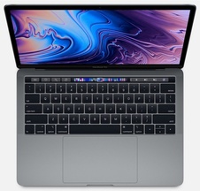 Špičkový notebook - APPLE MacBook Pro 13" Touch bar (2019) A1989 Space Grey stav "B"